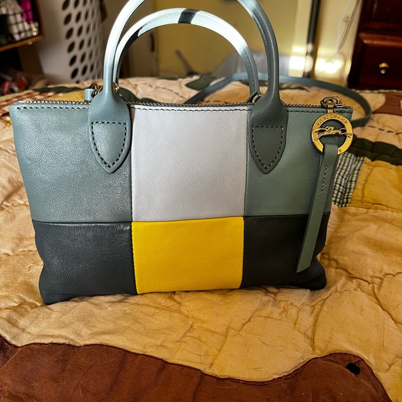 Longchamp Leather Crossbody Bag With Multi Colored Patches - Picture 3 of 16